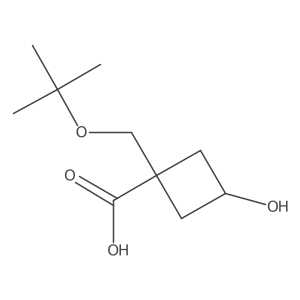 1-[(Tert-butoxy)methyl]-3-hydroxycyclobutane-1-carboxylic acid结构式