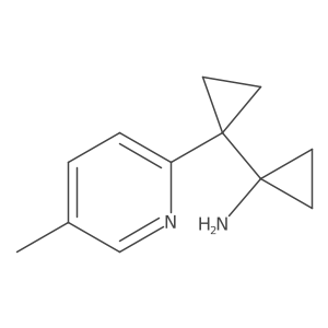1-[1-(5-Methylpyridin-2-yl)cyclopropyl]cyclopropan-1-amine结构式