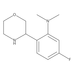 5-fluoro-N,N-dimethyl-2-(morpholin-3-yl)aniline结构式