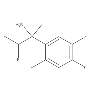 2-(4-Chloro-2,5-difluorophenyl)-1,1-difluoropropan-2-amine结构式