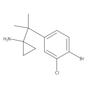 1-[2-(4-Bromo-3-chlorophenyl)propan-2-yl]cyclopropan-1-amine Structure
