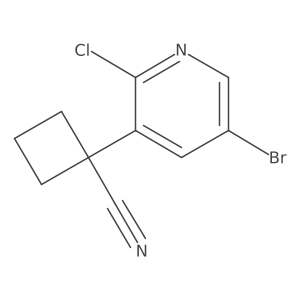 1-(5-Bromo-2-chloropyridin-3-yl)cyclobutane-1-carbonitrile Structure