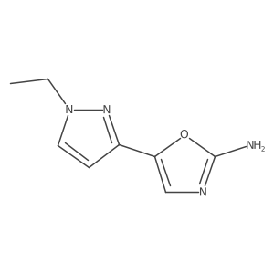 5-(1-ethyl-1H-pyrazol-3-yl)-1,3-oxazol-2-amine Structure