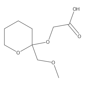 2-{[2-(Methoxymethyl)oxan-2-yl]oxy}acetic acid Structure