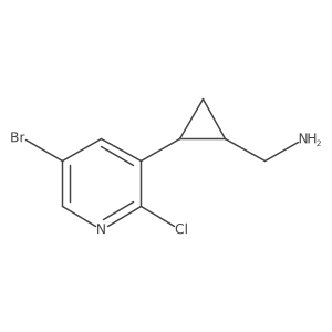 [2-(5-Bromo-2-chloropyridin-3-yl)cyclopropyl]methanamine结构式