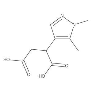 2-(1,5-dimethyl-1H-pyrazol-4-yl)butanedioic acid结构式
