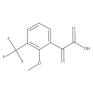 2-[2-Methoxy-3-(trifluoromethyl)phenyl]prop-2-enoic acid结构式