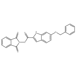 1,3-dioxo-2,3-dihydro-1H-isoindol-2-yl 6-(benzyloxy)-1H-indole-2-carboxylate结构式