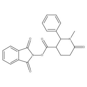 1,3-dioxo-2,3-dihydro-1H-isoindol-2-yl 1-methyl-6-oxo-2-phenylpiperidine-3-carboxylate Structure