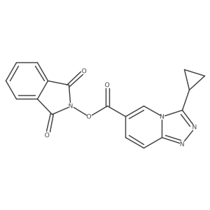 1,3-dioxo-2,3-dihydro-1H-isoindol-2-yl 3-cyclopropyl-[1,2,4]triazolo[4,3-a]pyridine-6-carboxylate结构式