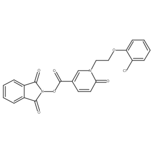 1,3-dioxo-2,3-dihydro-1H-isoindol-2-yl 1-[2-(2-chlorophenoxy)ethyl]-6-oxo-1,6-dihydropyridine-3-carboxylate Structure