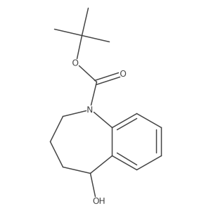 tert-butyl 5-hydroxy-2,3,4,5-tetrahydro-1H-1-benzazepine-1-carboxylate结构式