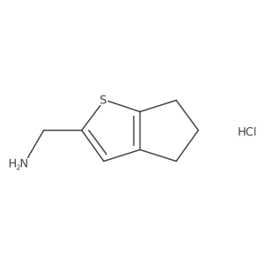 5,6-Dihydro-4H-cyclopenta[b]thiophen-2-ylmethanamine;hydrochloride结构式