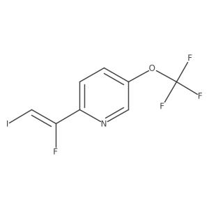 2-[(E)-1-fluoro-2-iodo-vinyl]-5-(trifluoromethoxy)pyridine结构式