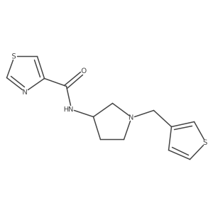 N-(1-(thiophen-3-ylmethyl)pyrrolidin-3-yl)thiazole-4-carboxamide Structure