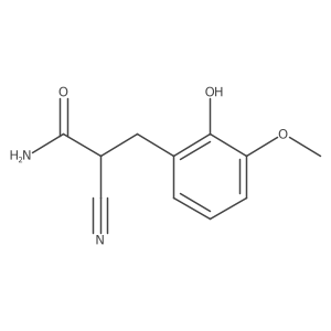 2-Cyano-3-(2-hydroxy-3-methoxyphenyl)propanamide Structure