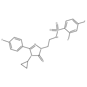 N-(2-(4-cyclopropyl-3-(4-fluorophenyl)-5-oxo-4,5-dihydro-1H-1,2,4-triazol-1-yl)ethyl)-2,4-difluorobenzenesulfonamide Structure