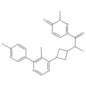 N-[1-[5-Fluoro-6-(4-fluorophenyl)pyrimidin-4-yl]azetidin-3-yl]-N,1-dimethyl-6-oxopyridazine-3-carboxamide Structure