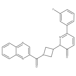 6-(3-Fluorophenyl)-2-[1-(quinoxaline-2-carbonyl)azetidin-3-yl]-2,3-dihydropyridazin-3-one结构式