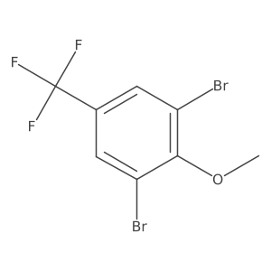 1,3-Dibromo-2-methoxy-5-(trifluoromethyl)benzene Structure
