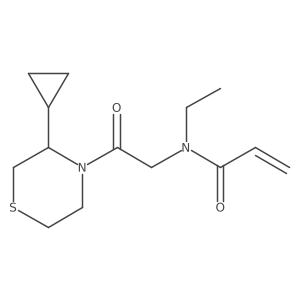 N-[2-(3-cyclopropylthiomorpholin-4-yl)-2-oxoethyl]-N-ethylprop-2-enamide结构式