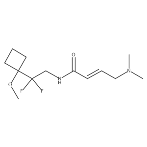 (2E)-N-[2,2-difluoro-2-(1-methoxycyclobutyl)ethyl]-4-(dimethylamino)but-2-enamide结构式