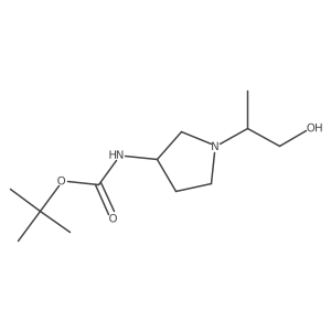 tert-butyl N-[1-(1-hydroxypropan-2-yl)pyrrolidin-3-yl]carbamate结构式