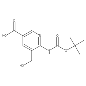 6-{[(Tert-butoxy)carbonyl]amino}-5-(hydroxymethyl)pyridine-3-carboxylic acid Structure
