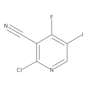 2-Chloro-4-fluoro-5-iodonicotinonitrile结构式