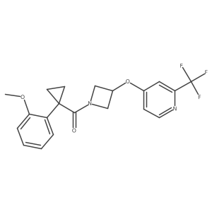 4-({1-[1-(2-Methoxyphenyl)cyclopropanecarbonyl]azetidin-3-yl}oxy)-2-(trifluoromethyl)pyridine Structure