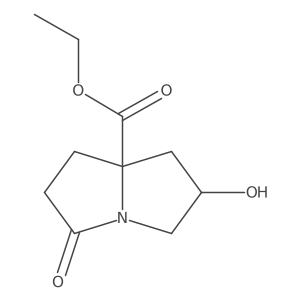 Ethyl rel-(2S,7aR)-2-hydroxy-5-oxotetrahydro-1H-pyrrolizine-7a(5H)-carboxylate Structure