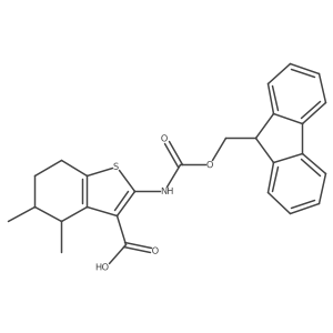 2-({[(9H-fluoren-9-yl)methoxy]carbonyl}amino)-4,5-dimethyl-4,5,6,7-tetrahydro-1-benzothiophene-3-carboxylic acid Structure