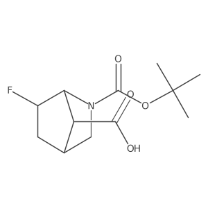 rac-(1R,4R,6S,7S)-2-[(tert-butoxy)carbonyl]-6-fluoro-2-azabicyclo[2.2.1]heptane-7-carboxylic acid Structure