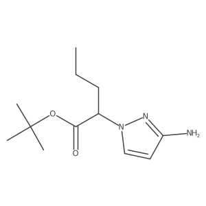 tert-butyl 2-(3-amino-1H-pyrazol-1-yl)pentanoate结构式
