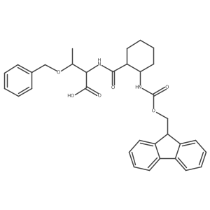 (2R,3S)-3-(benzyloxy)-2-{[2-({[(9H-fluoren-9-yl)methoxy]carbonyl}amino)cyclohexyl]formamido}butanoic acid Structure