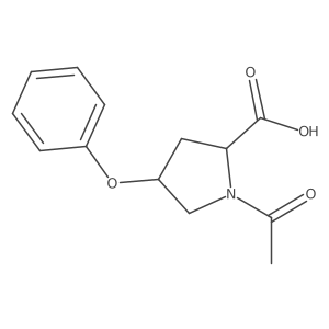 (2S,4S)-1-acetyl-4-phenoxypyrrolidine-2-carboxylic acid Structure