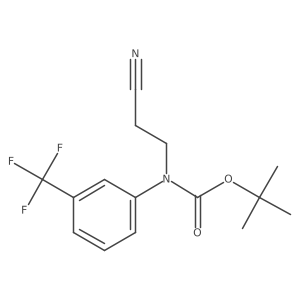 tert-butyl N-(2-cyanoethyl)-N-[3-(trifluoromethyl)phenyl]carbamate Structure