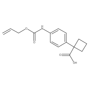 1-(4-{[(Prop-2-en-1-yloxy)carbonyl]amino}phenyl)cyclobutane-1-carboxylic acid Structure