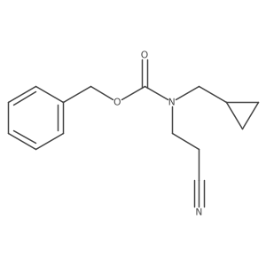 benzyl N-(2-cyanoethyl)-N-(cyclopropylmethyl)carbamate结构式
