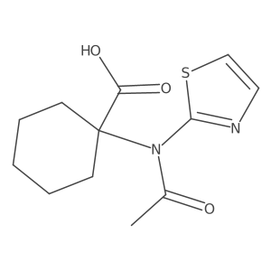 1-[N-(1,3-thiazol-2-yl)acetamido]cyclohexane-1-carboxylic acid结构式