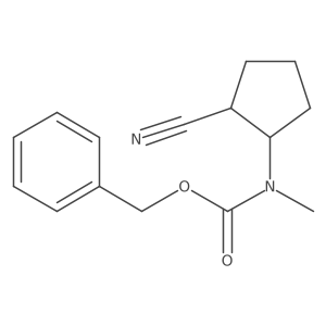 benzyl N-(2-cyanocyclopentyl)-N-methylcarbamate Structure