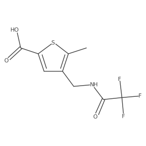 5-Methyl-4-[(2,2,2-trifluoroacetamido)methyl]thiophene-2-carboxylic acid Structure