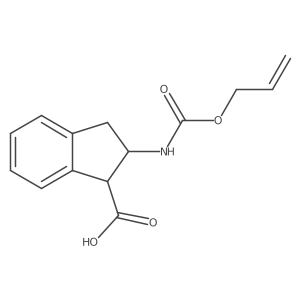 2-{[(prop-2-en-1-yloxy)carbonyl]amino}-2,3-dihydro-1H-indene-1-carboxylic acid结构式