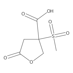3-Methanesulfonyl-5-oxooxolane-3-carboxylic acid结构式