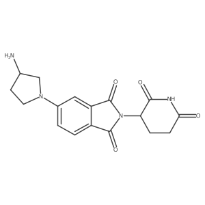 5-[(3S)-3-aminopyrrolidin-1-yl]-2-(2,6-dioxopiperidin-3-yl)-2,3-dihydro-1H-isoindole-1,3-dione结构式