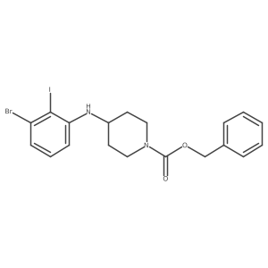 Benzyl 4-((3-bromo-2-iodophenyl)amino)piperidine-1-carboxylate结构式