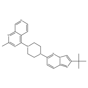 1-{2-Tert-butylimidazo[1,2-b]pyridazin-6-yl}-4-{2-methylpyrido[3,4-d]pyrimidin-4-yl}piperazine Structure