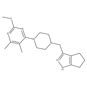 4-[4-({1H,4H,5H,6H-cyclopenta[c]pyrazol-3-yl}methyl)piperazin-1-yl]-5,6-dimethyl-2-(methylsulfanyl)pyrimidine Structure
