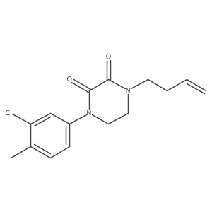 1-But-3-enyl-4-(3-chloro-4-methylphenyl)piperazine-2,3-dione结构式