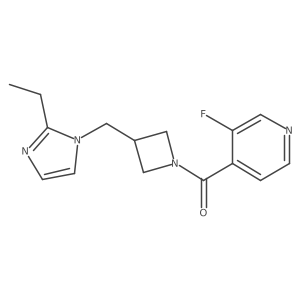4-{3-[(2-ethyl-1H-imidazol-1-yl)methyl]azetidine-1-carbonyl}-3-fluoropyridine结构式